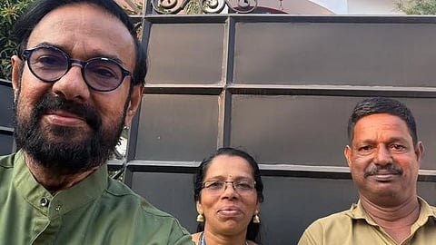 Maniyanpilla Raju, Sabu and wife