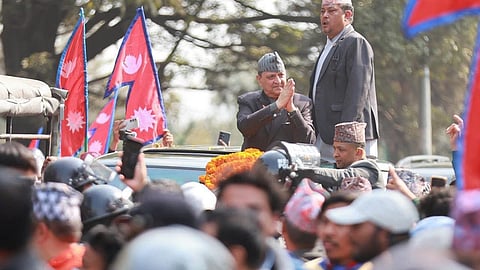 Supporters call for monarchy's restoration as Nepal's ex-King lands at airport 