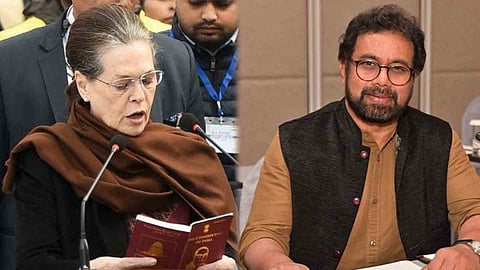 Congress leader Sonia Gandhi's support for CPM MP John Brittas' speech in the Rajya Sabha