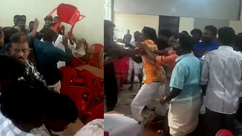 wedding reception fight