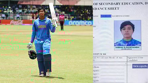 Vaibhav Sooryavanshi century celebration