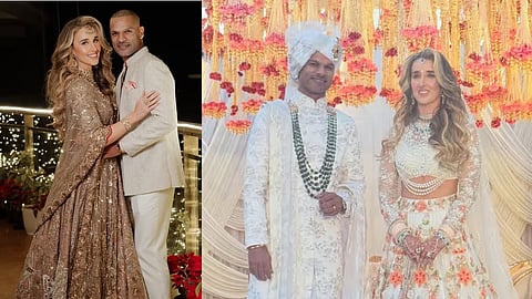Former Indian cricketer Shikhar Dhawan and his fiancé, Irish native Sophie Shine