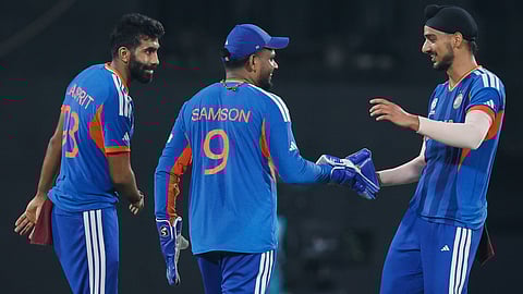 Sanju Samson bumrah arshdeep wicket celebration
