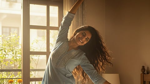 Waking up morning, sleep