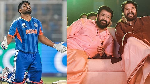 Sanju Samson, Mohanlal, Mammootty