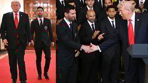 Lionel Messi Donald Trump in  White House