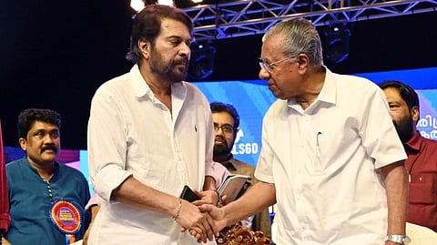 Actor Mammootty and Pinarayi Vijayan 