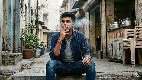 Smoking cigarette