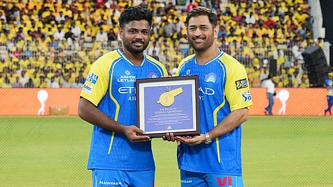 Sanju Samson with dhoni