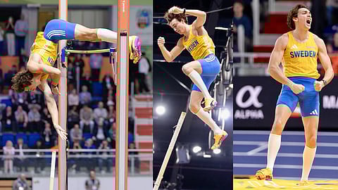 Armand Duplantis pole vault indoor world title