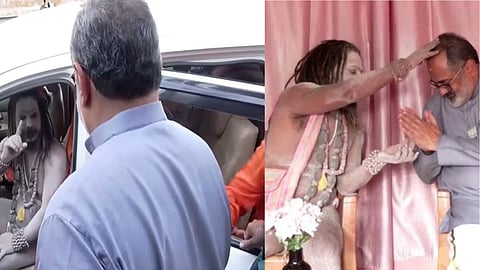 Rajeev Chandrasekhar received a blessing from an Aghori 