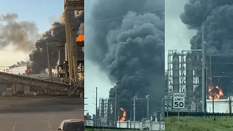 Large oil refinery explosion near Texas coast forces residents to shelter in place