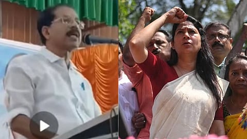 Muslim League leader insults LDF candidate U Pratibha Kayamkulam
