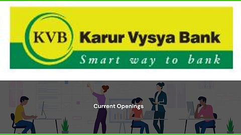 Karur Vysya Bank recruitment 2026 notification for 1284 vacancies across 50 posts