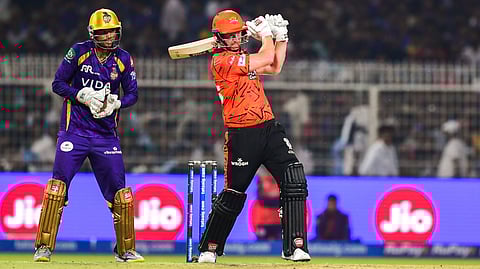 unrisers Hyderabad's Heinrich Klaasen plays a shot during the Indian Premier League 2026 match against Kolkata Knight Riders