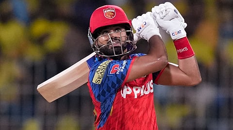 Punjab Kings' captain Shreyas Iyer plays a shot during an Indian Premier League (IPL) 2026