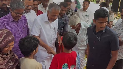 pinarayi vijayan spoke at conventions held at various places in the Dharmadam constituency