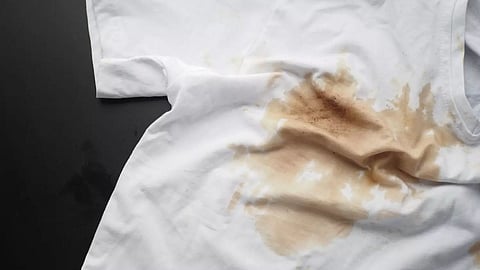 tea stain in dress