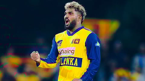 Wanindu Hasaranga celebration