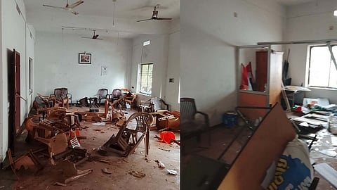 Congress constituency committee office attacked in Mayyil