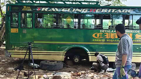 Young man dead bus accident occurred near Sarovaram Park in Kozhikode