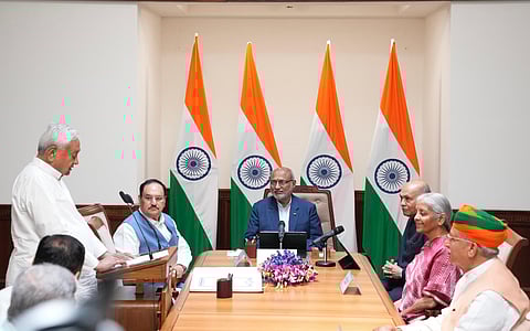 Bihar CM Nitish Kumar takes oath as Rajya Sabha member 