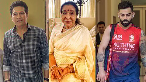 Sachin Tendulkar, Asha Bhosle, Virat Kohli