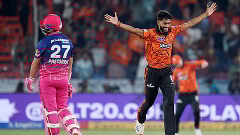 Praful Hinge wicket celebration