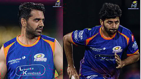 Deepak Chahar and Shardul Thakur  in training