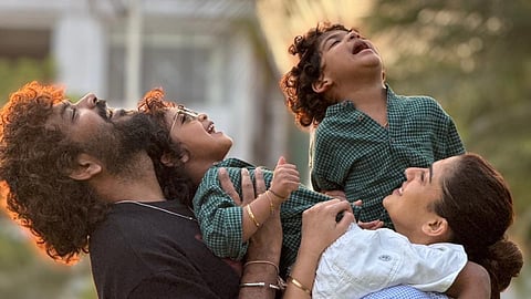 Nayanthara with her children and Husband