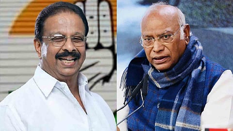 K Sudhakaran, Mallikarjun Kharge