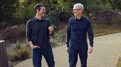 John Ternus and Tim Cook
