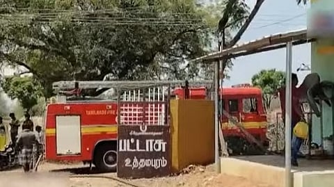 Explosion at a firecracker factory in Cumbum