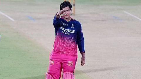 Vaibhav Sooryavanshi celebrate his century