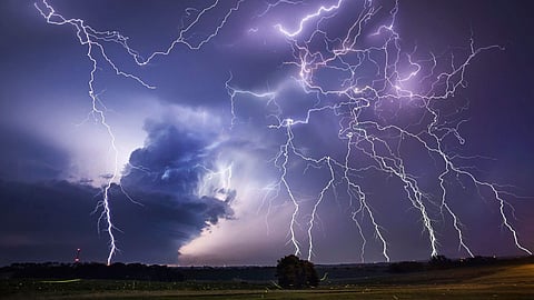 Four children injured in Thrissur after being struck by lightning while playing