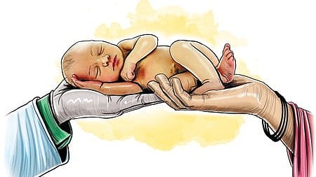 A baby boy arrived at the 'Ammathottil' of the State Child Welfare Committee.