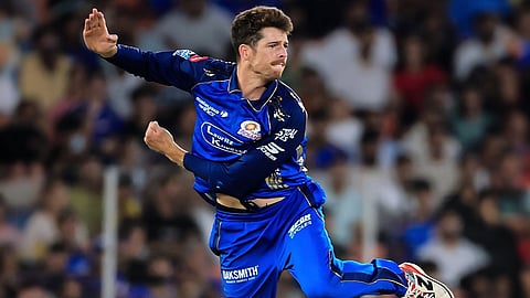 Mitchell Santner bowling