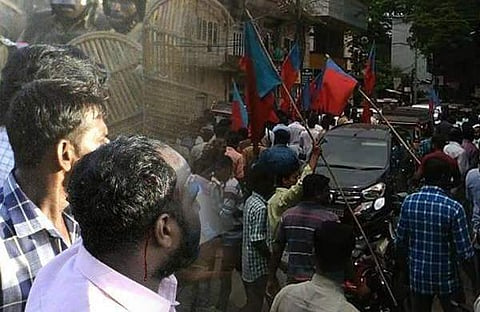 പുതുവൈപ്പ്: എഐവൈഎഫ് ഐജി ഓഫീസ് മാര്‍ച്ച് പൊലീസ് തടഞ്ഞു; സ്ഥലത്ത് സംഘര്‍ഷാവസ്ഥ