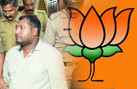 യുവമോര്‍ച്ച നേതാവ് തട്ടിപ്പ്  നടത്തിയിരുന്നത് കേന്ദ്രസര്‍ക്കാര്‍ ജീവനക്കാരനെന്ന് നടിച്ച്; ഇടപാടുകളില്‍ ദുരൂഹതയെന്ന് പൊലീസ്