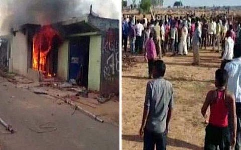 വീടിന് സമീപത്ത് ചത്ത പശു; മുസ്ലീം യുവാവിനെ ക്രൂരമായി മര്‍ദ്ദിച്ച് വീടിന് തീയിട്ടു