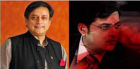 വളഞ്ഞിട്ട് ആക്രമിക്കുന്ന റിപ്പബ്ലിക്ക് ചാനല്‍ റിപ്പോര്‍ട്ടര്‍മാരെ ട്രോളി ശശീ തരൂര്‍