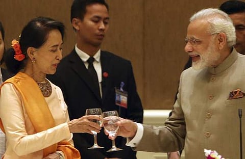 സ്യൂകിയെ പ്രശംസിച്ച് മോദി; മ്യാന്‍മര്‍ ഭരണധികാരിയുടേത് സ്തുത്യര്‍ഹമായ നേതൃപാടവം