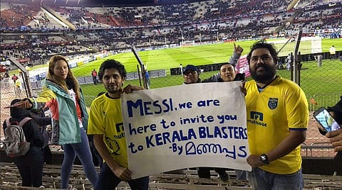 ബ്യൂണസ് അയേഴ്‌സില്‍ ചെന്ന് മെസിയെ ടീമിലേക്ക് ക്ഷണിക്കണമെങ്കില്‍  ആ ആരാധകര്‍ വേറെ ലെവലായിരിക്കും; മഞ്ഞപ്പട കൊലമാസ്