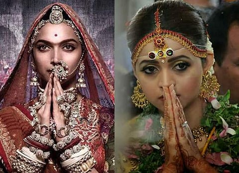 എവിടെയോ എന്തൊക്കെയോ സാമ്യതയില്ലേ..; പത്മാവതിയെപ്പോലെ അണിഞ്ഞൊരുങ്ങി ഭാവന