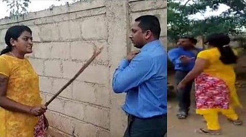 വായ്പ അനുവദിക്കാന്‍ ലൈംഗിക ബന്ധത്തിന് നിര്‍ബന്ധിച്ച ബാങ്ക് മാനേജര്‍ക്ക് നടുറോഡില്‍ യുവതിയുടെ മര്‍ദ്ദനം; മാനേജര്‍ അറസ്റ്റില്‍ (വീഡിയോ) 