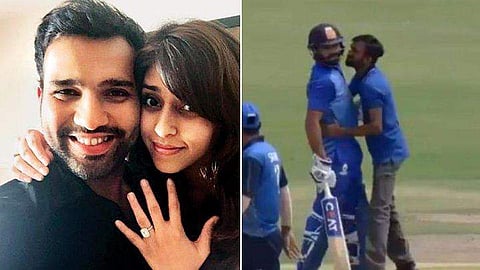 രോഹിത്തിനെ ചുംബിച്ച് ആരാധകന്‍, ഞങ്ങളുടെ എതിരാളിയെന്ന് ചഹലും റിതികയും