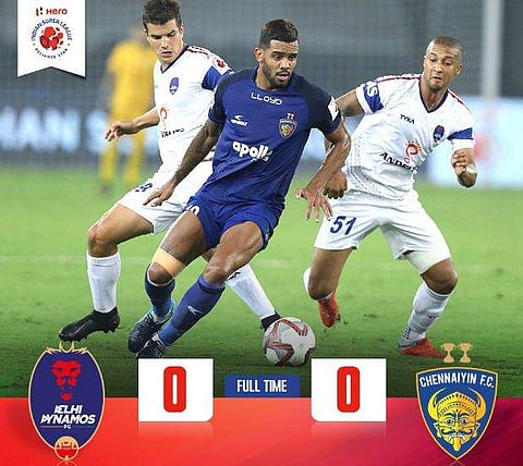 ​വിരസം, ​ഗോൾരഹിതം; നാലാം പോരിലും വിജയമില്ലാതെ ഡൽഹിയും ചെന്നൈയിനും