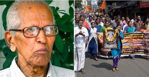 ശബരിമലയിലേത് സവര്‍ണന്റെ സമരമെന്ന് സംശയം ; ജാതിപരമായി വേര്‍തിരിക്കുന്നതിന് പ്രേരകമാകുമെന്ന് എം കെ സാനു