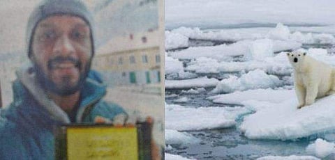 ഉത്തരധ്രുവത്തില്‍ ധ്രുവക്കരടി മാത്രമല്ല, ദേ ഒരു മലയാളിയുമുണ്ട്