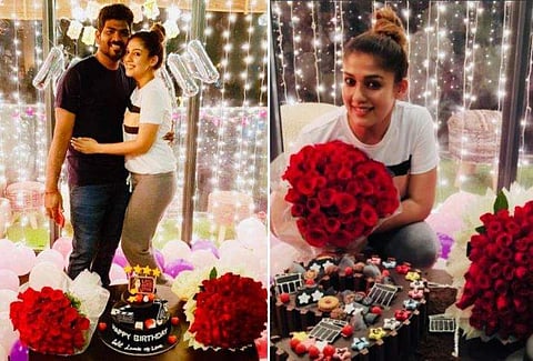 നയന്‍ കേക്കില്‍ നയന്‍സിന് സര്‍പ്രൈസ് ഒരുക്കി കാമുകന്‍; നയന്‍താരയുടെ പിറന്നാള്‍ ആഘോഷത്തിന്റെ ഫോട്ടോയും വീഡിയോയും കാണാം